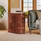 Tall Wooden End Table with Storage Drawer, Slim Side Table for Small Spaces